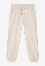 Givenchy Kids Boys Logo Embroidered Track Pants Cream H30690-BCO/Q_GIV-184
