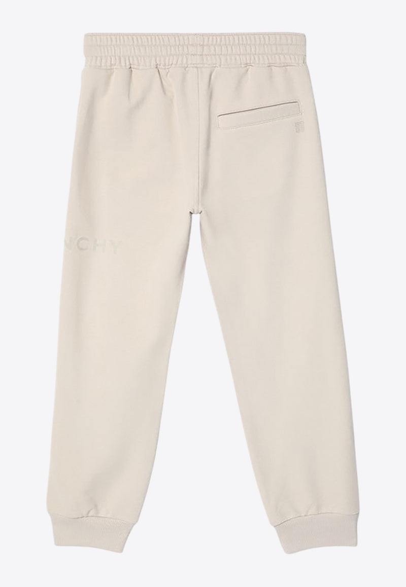 Givenchy Kids Boys Logo Embroidered Track Pants Cream H30690-BCO/Q_GIV-184