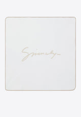 Givenchy Kids Babies Signature Logo Two-Tone Blanket White H30852CO/R_GIV-117