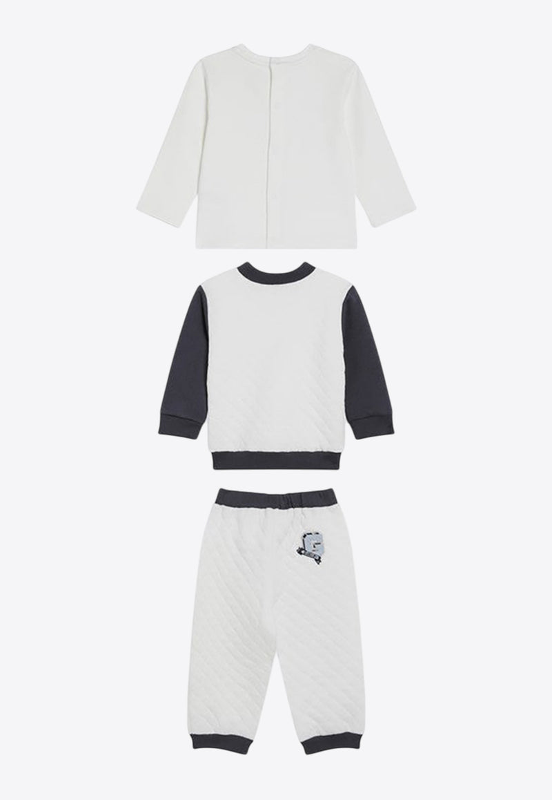 Givenchy Kids Babies Logo Embroidered Clothing Set - Set of 3 White H30865CO/R_GIV-853