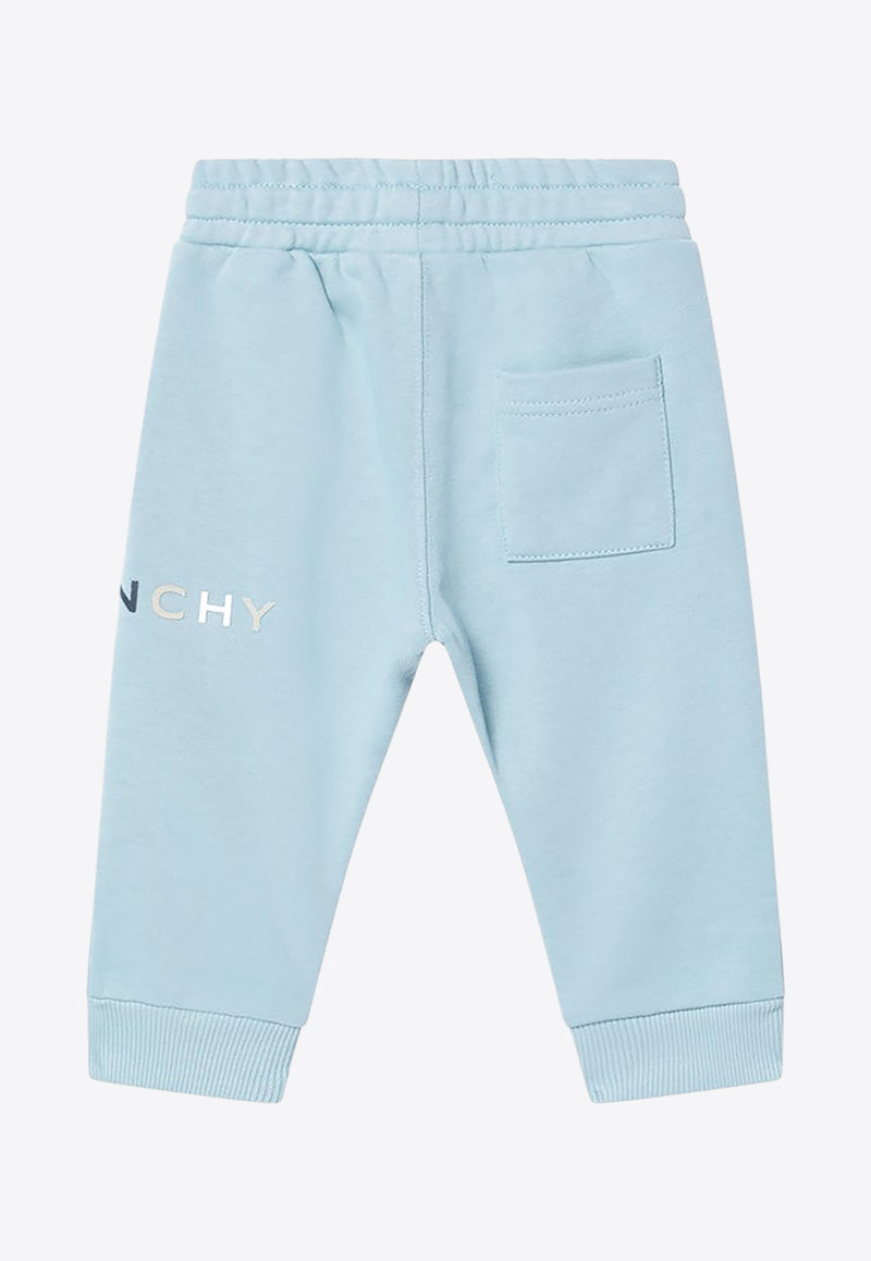 Givenchy Kids Babies Logo Print Sweatpants Light Blue H30876CO/R_GIV-040
