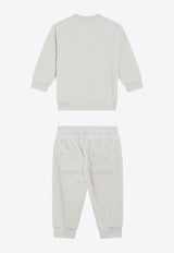 Givenchy Kids Boys Signature Logo Corduroy Sweatshirt and Track Pants Set White H30893-BCO/R_GIV-184