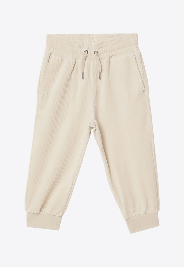 Givenchy Kids Boys Signature Logo Corduroy Sweatshirt and Track Pants Set White H30924-CCO/R_GIV-184