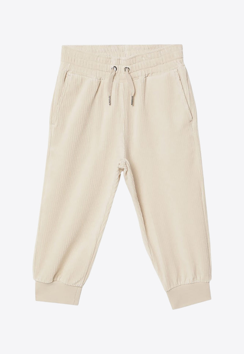 Givenchy Kids Boys Drawstring Corduroy Pants White H30924CO/R_GIV-184
