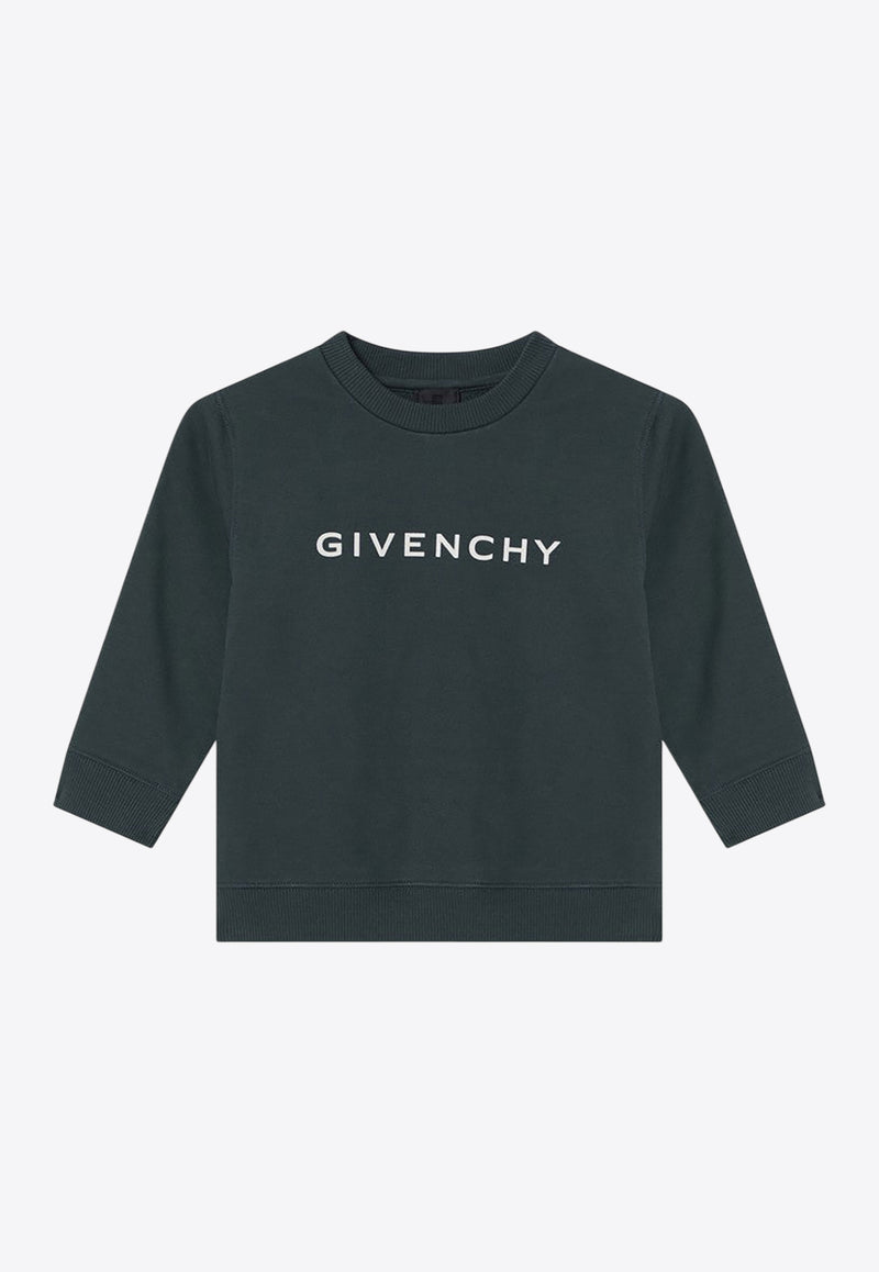Givenchy Kids Boys Logo Sweatshirt Green H30937-BCO/R_GIV-672