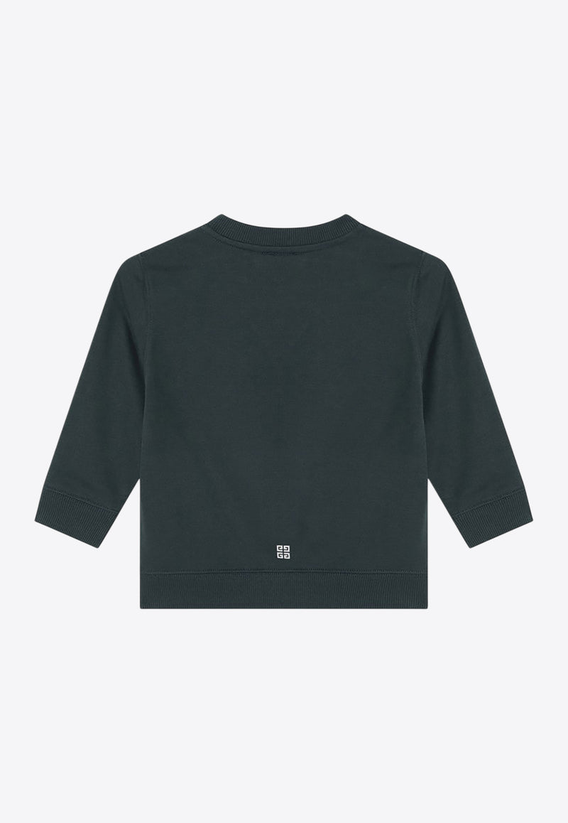 Givenchy Kids Boys Logo-Print Sweatshirt Green H30937-CCO/R_GIV-672