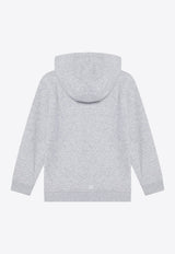Givenchy Kids Boys Logo Embroidered Hoodie Gray H30942-BCO/R_GIV-A01