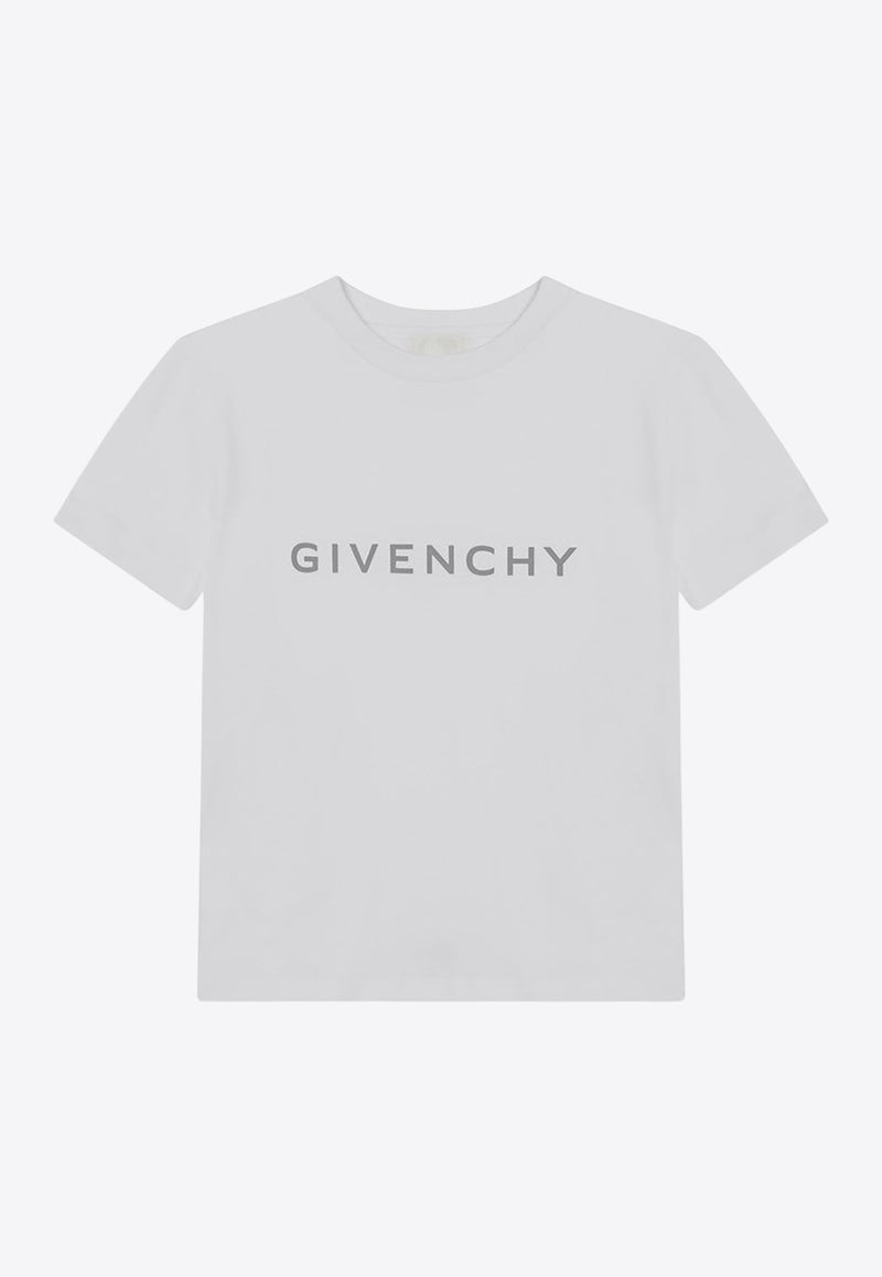Givenchy Kids Girls Logo Print T-shirt White H30952CO/R_GIV-10P