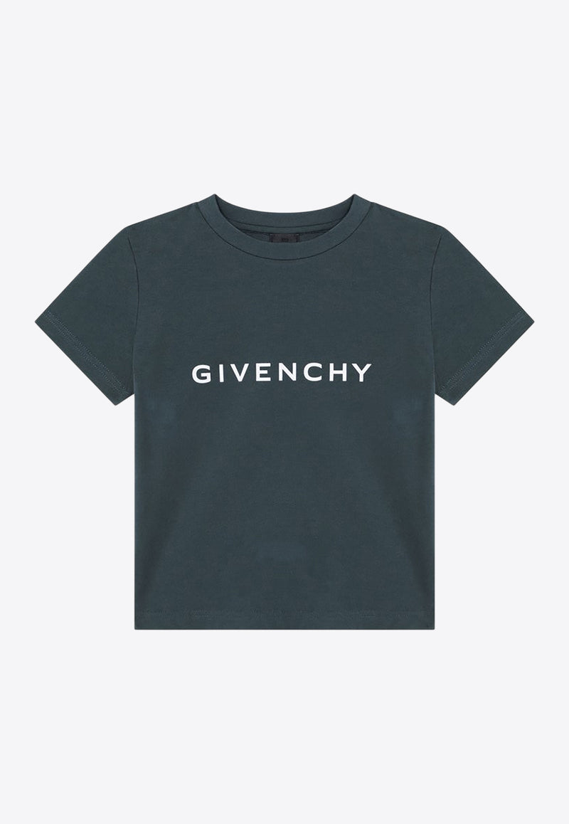 Givenchy Kids Boys Logo T-shirt Green H30952U-CCO/R_GIV-672