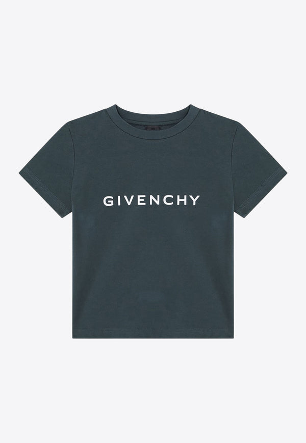 Givenchy Kids Boys Logo T-shirt Green H30952UCO/R_GIV-672