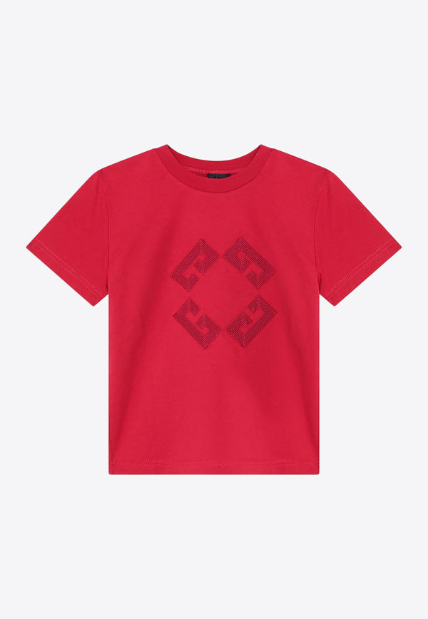 Givenchy Kids Boys 4G Logo T-shirt Red H30967-BCO/R_GIV-95H
