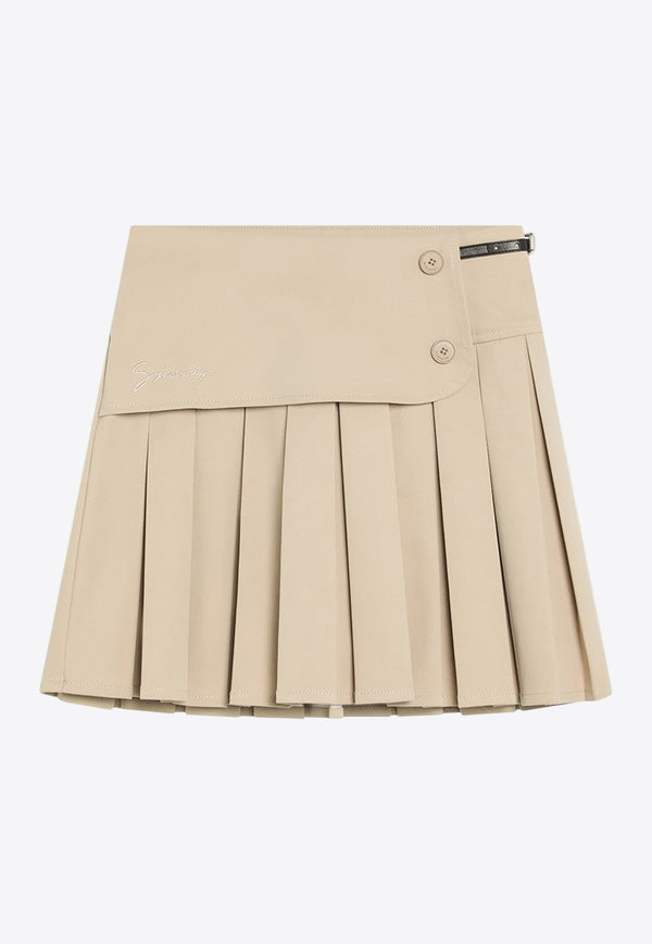 Givenchy Kids Girls Pleated Mini Skirt Beige H30972-BCO/R_GIV-20P