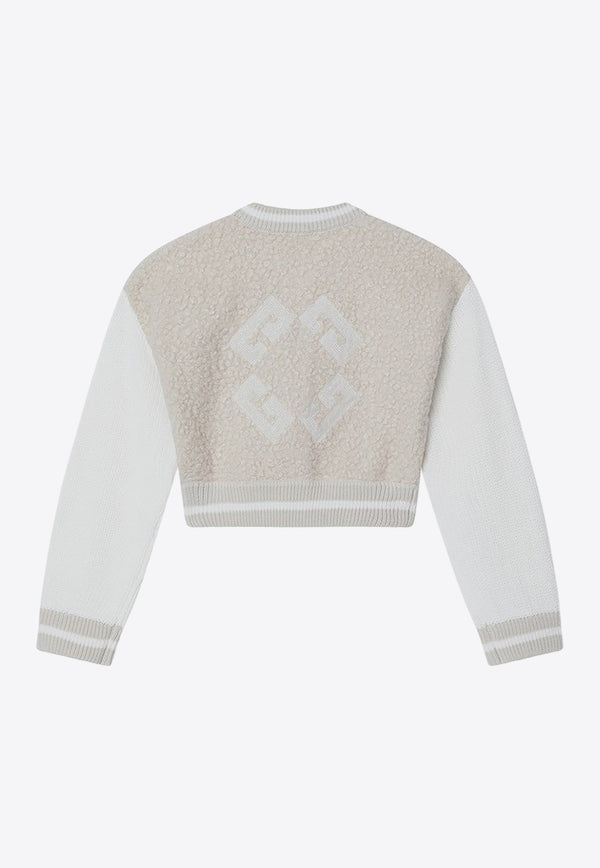 Givenchy Kids Girls Logo Bomber Jacket Beige H30994PL/R_GIV-184