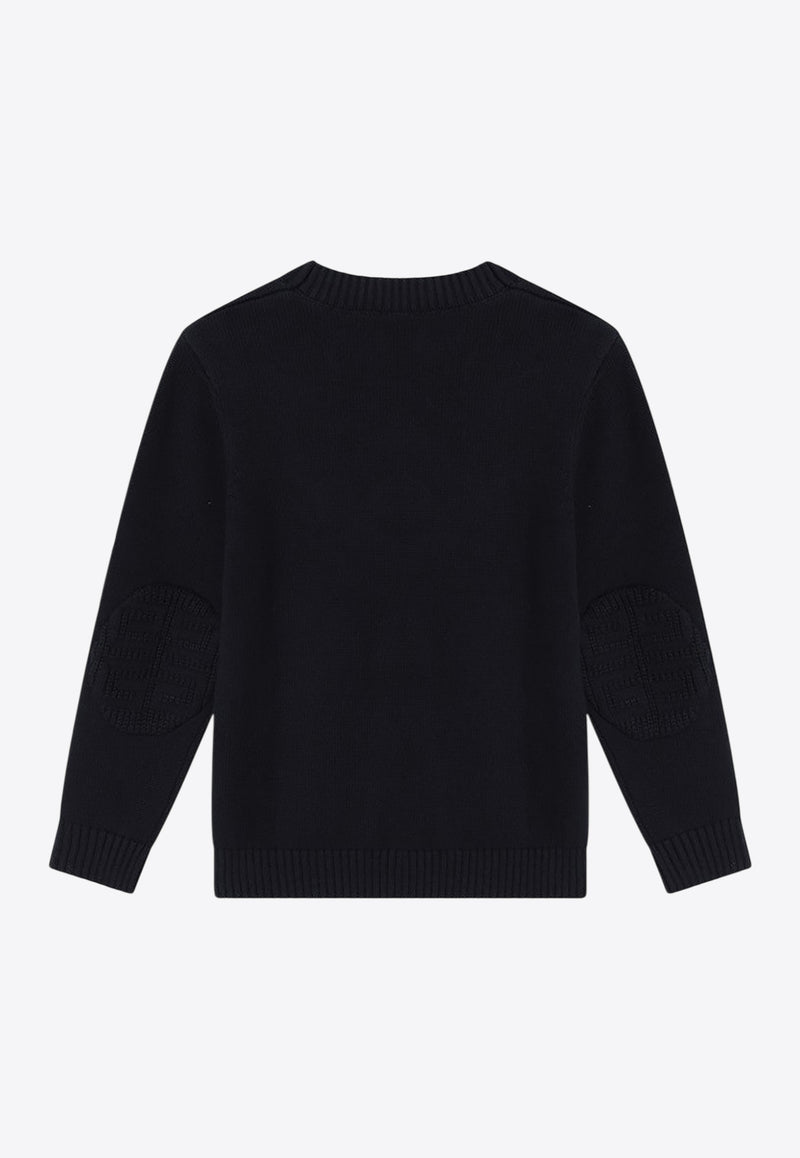 Givenchy Kids Boys Signature Logo Sweater Blue H31027CO/R_GIV-853