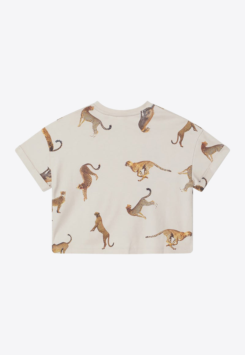 Givenchy Kids Girls Leopard Print T-shirt Beige H31040-BCO/R_GIV-184
