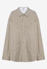 Loewe Anagram Long-Sleeved Boxy Shirt Sand H526Y05X79CO/P_LOEW-2167