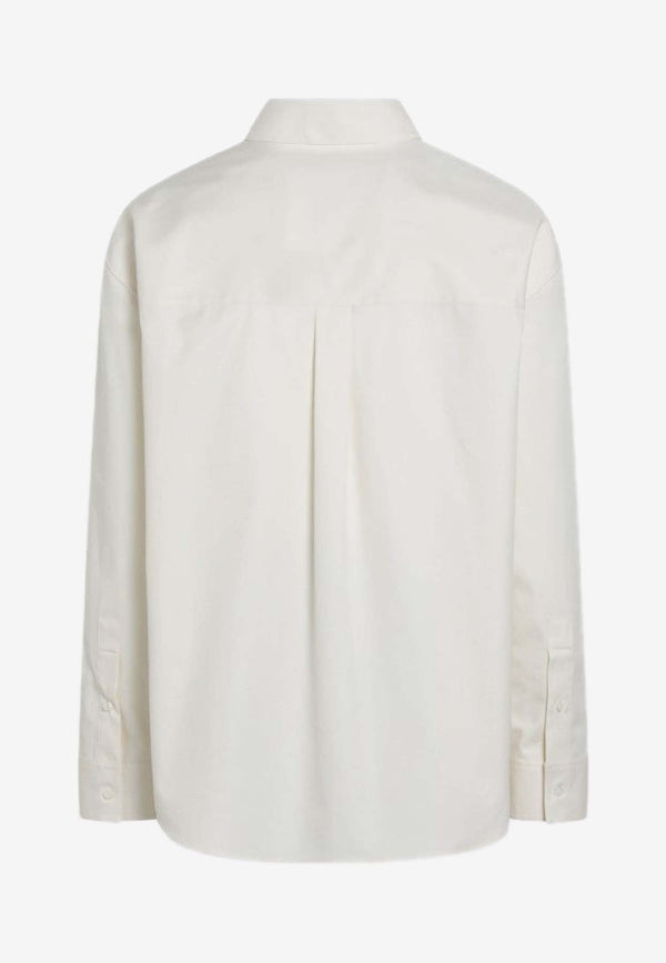 Loewe Anagram Long-Sleeved Shirt Ecru H526Y05XANCO/S_LOEW-2370