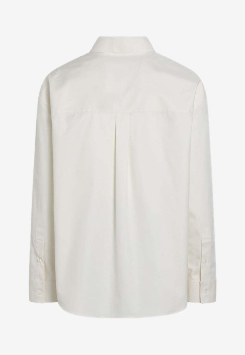 Loewe Anagram Long-Sleeved Shirt Ecru H526Y05XANCO/S_LOEW-2370