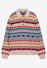 Loewe Wool Jacquard Polo Sweater Multicolor H526Y14KHUWO/P_LOEW-2423