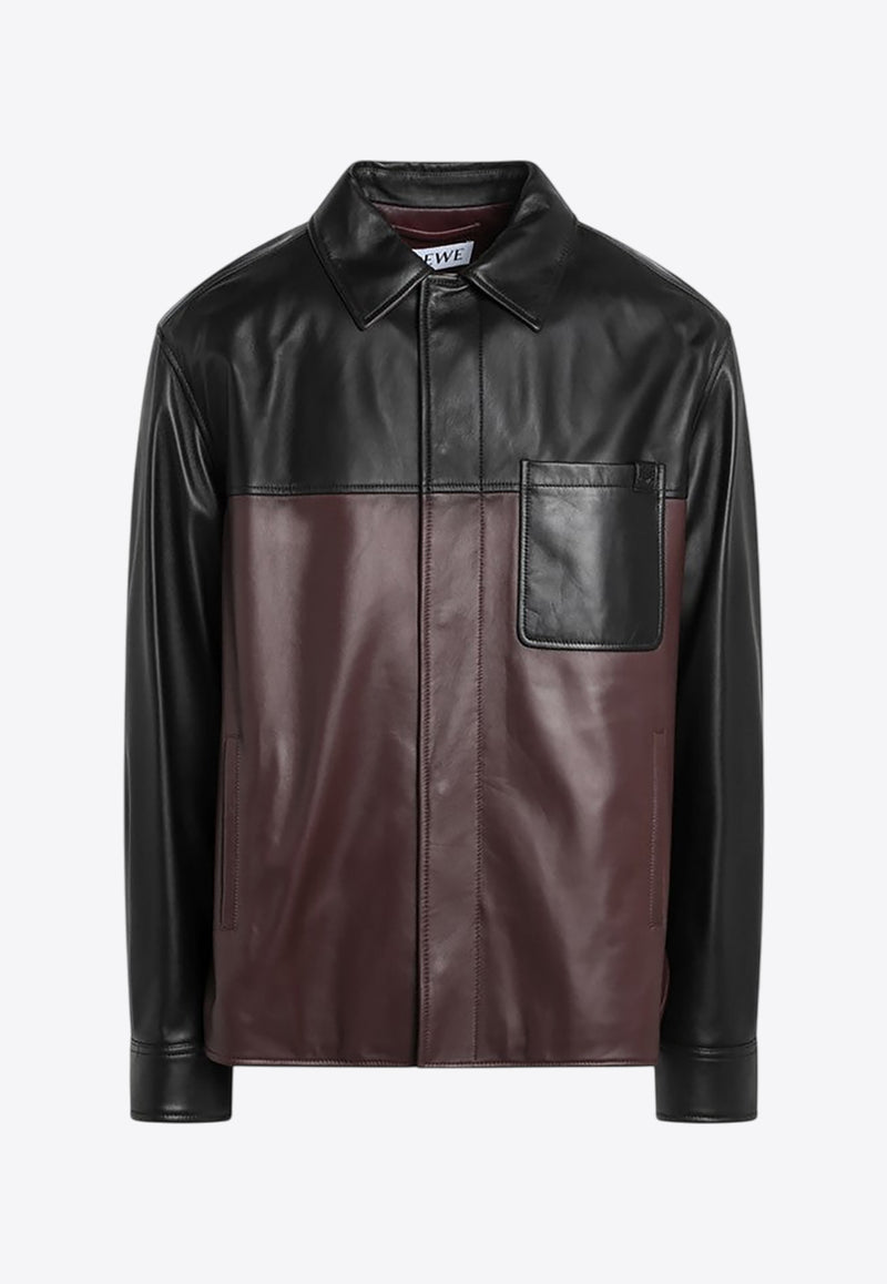 Loewe Leather Overshirt with Contrasting-Panels H526Y31L51LE/R_LOEW-1101