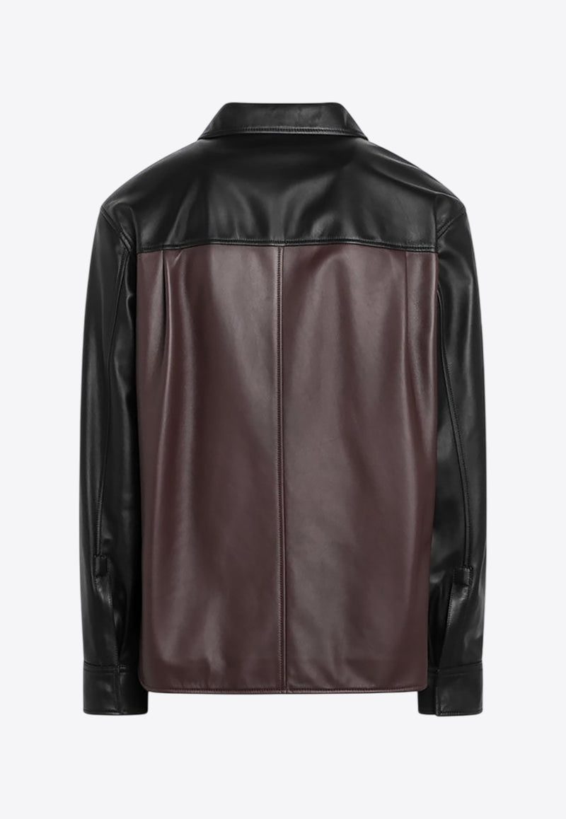 Loewe Leather Overshirt with Contrasting-Panels H526Y31L51LE/R_LOEW-1101
