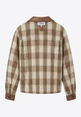 Loewe Reversible Checked Leather Jacket Brown H526Y34LAXLE/S_LOEW-3170
