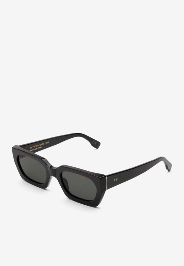 Retrosuperfuture Teddy Square Sunglasses Gray H5N-ICF6PVC/O_SUPER-BLK