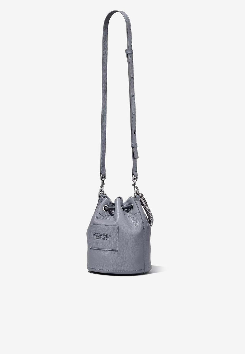 Marc Jacobs The Leather Logo Bucket Bag Gray H652L01PF22-050GREY