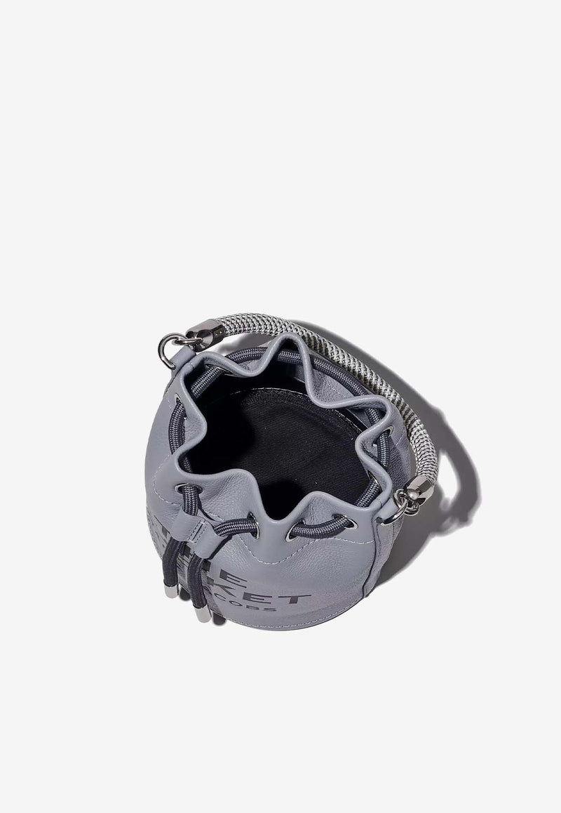 Marc Jacobs The Leather Logo Bucket Bag Gray H652L01PF22-050GREY