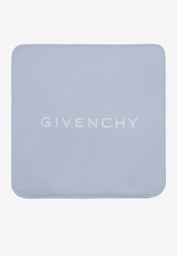 Givenchy Kids Baby Boys Logo Padded Blanket Blue H90180CO/N_GIV-771