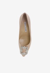 Manolo Blahnik Hangisi 70 Crystal-Embellished Pumps HANGISI CLC 70 NUDE 2504 0316-0049 Nude