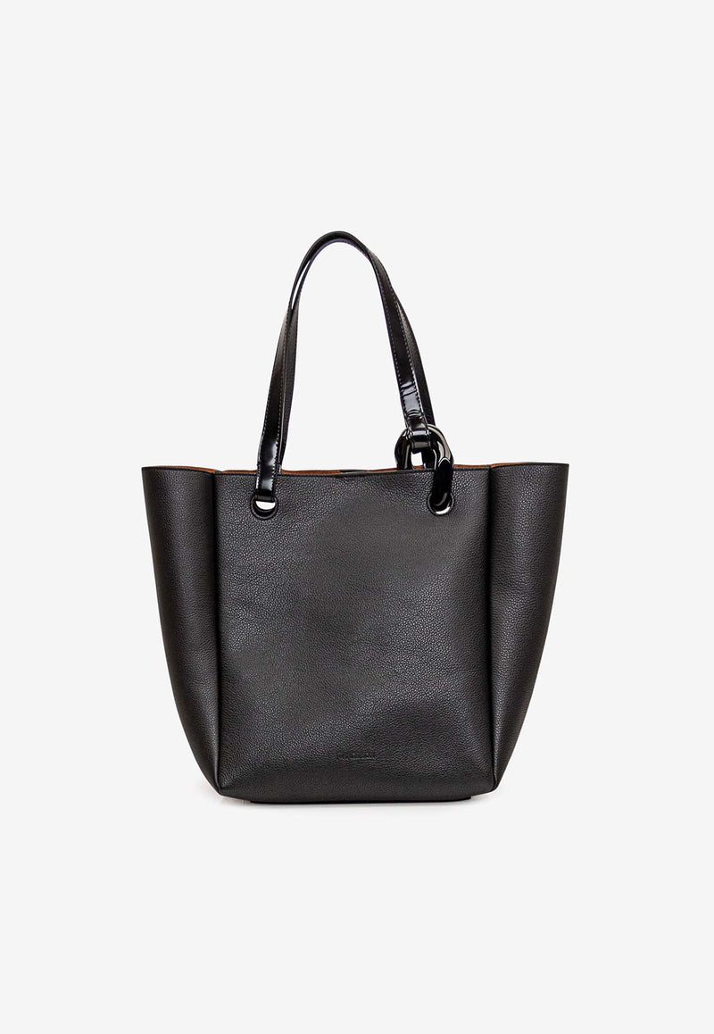 JW Anderson Corner Logo Debossed Tote Bag Black HB0648_LA0349_999