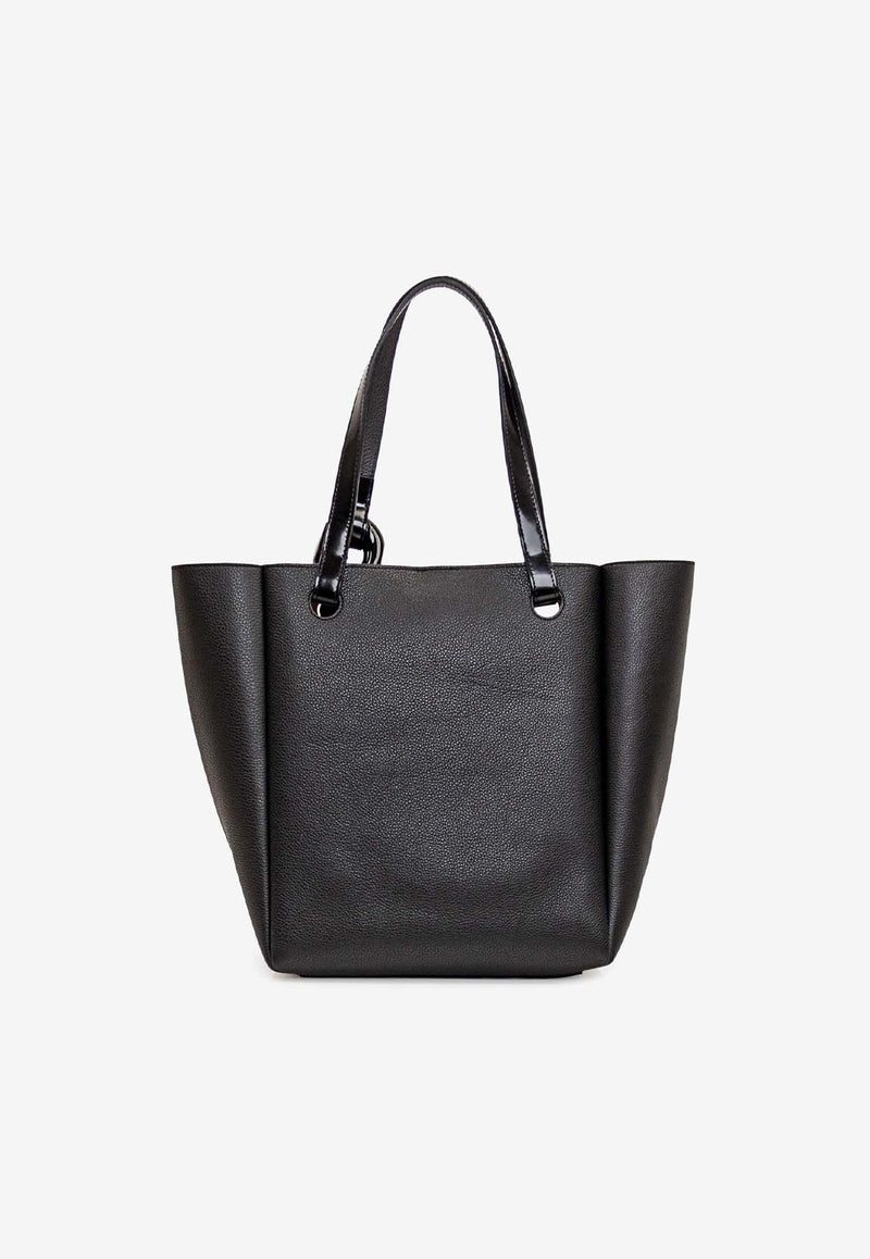 JW Anderson Corner Logo Debossed Tote Bag Black HB0648_LA0349_999