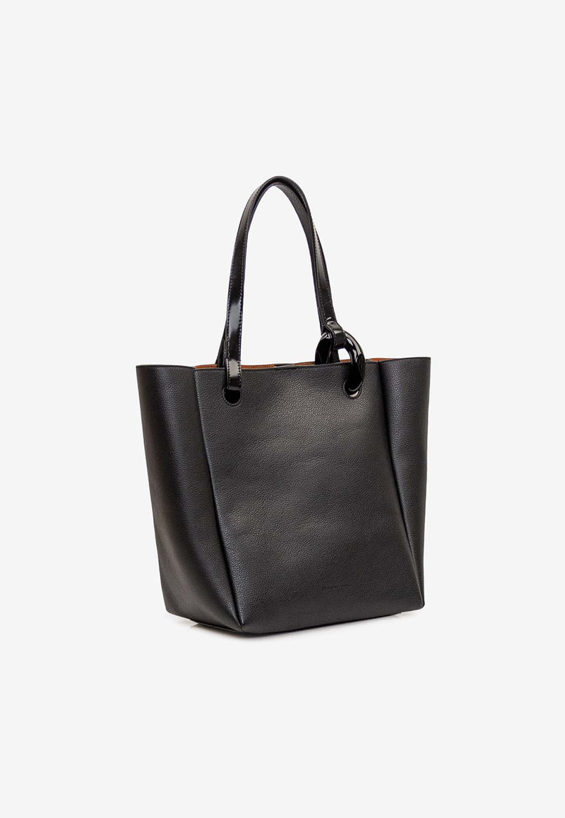 JW Anderson Corner Logo Debossed Tote Bag Black HB0648_LA0349_999