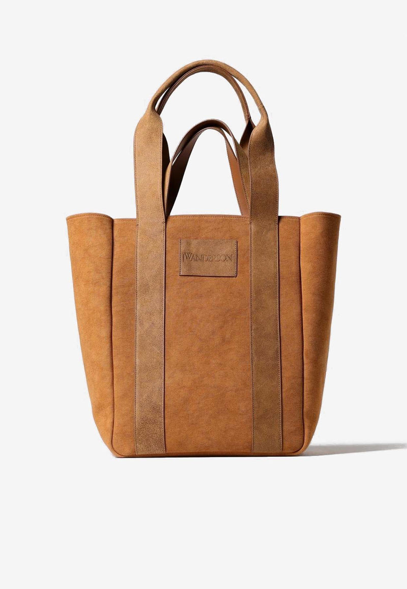 JW Anderson Workwear Logo Patch Canvas Tote Bag Caramel HB0660_FA0388_604