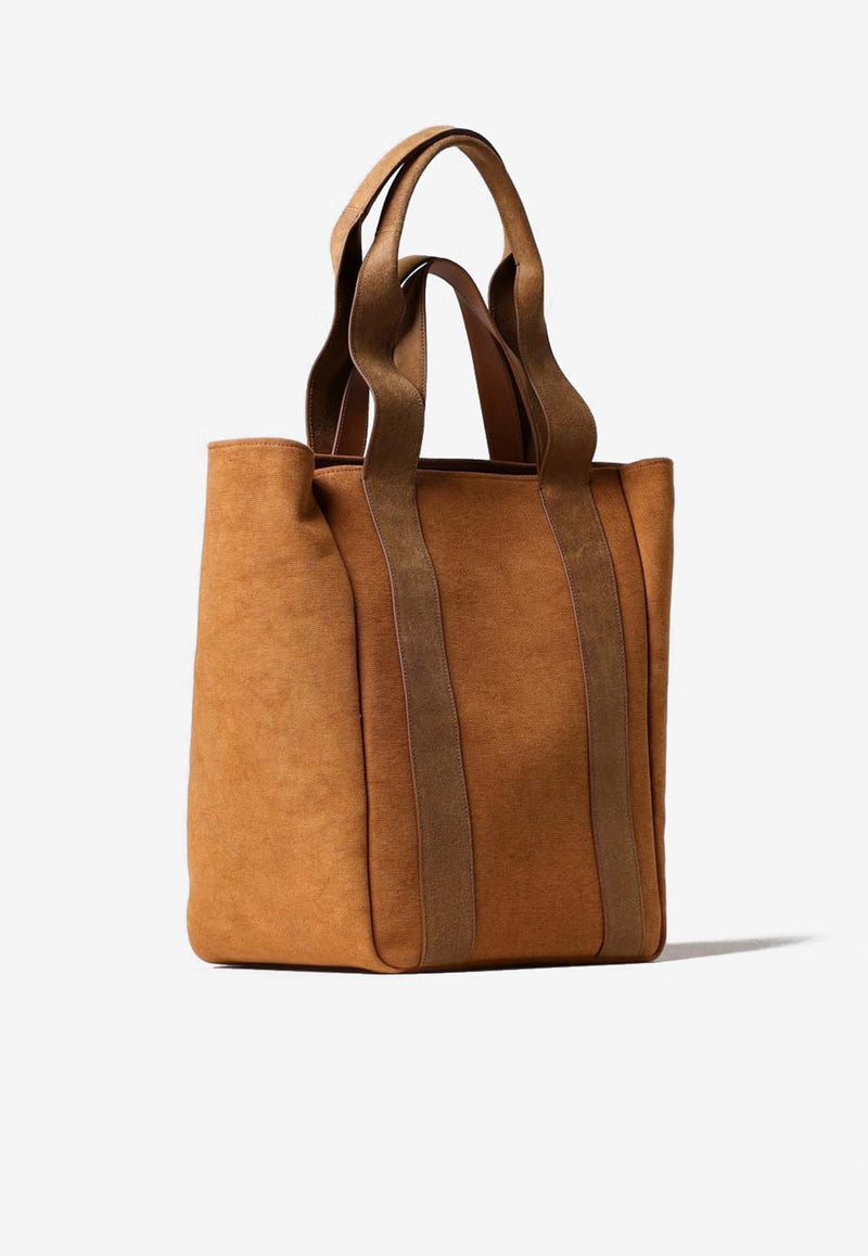 JW Anderson Workwear Logo Patch Canvas Tote Bag Caramel HB0660_FA0388_604