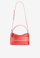JW Anderson Loafer Shoulder Bag in Woven Leather Coral HB0777LA0399346_CORAL