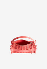 JW Anderson Loafer Shoulder Bag in Woven Leather Coral HB0777LA0399346_CORAL