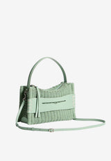 JW Anderson Loafer Shoulder Bag in Woven Leather Sage HB0777LA0399549_SAGE