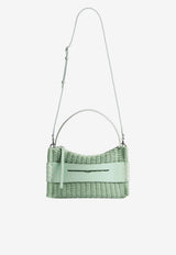 JW Anderson Loafer Shoulder Bag in Woven Leather Sage HB0777LA0399549_SAGE