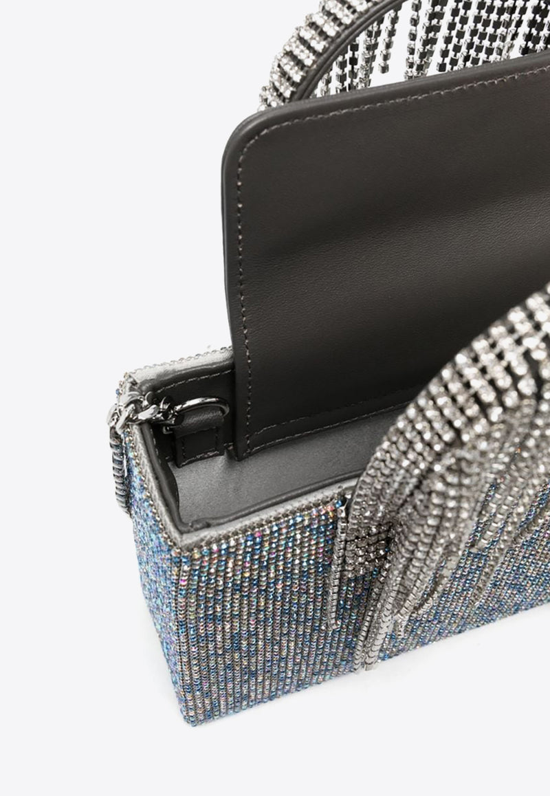 Kara Crystal Mesh Top Handle Bag HB275E-4115BLUE