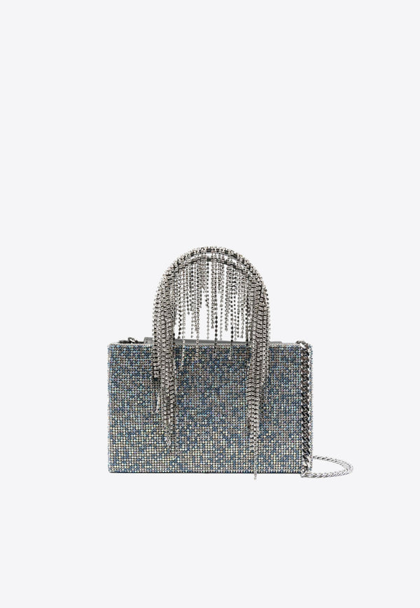 Kara Crystal Mesh Top Handle Bag HB275E-4115BLUE