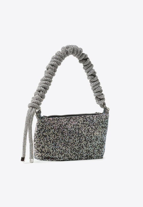 Kara Crystal-Embellished Shoulder Bag HB350F-2116BLACK