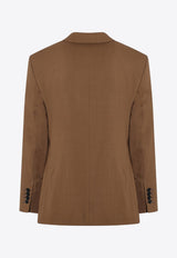 AMI PARIS Single-Breasted Wool Jacket Brown HBV005WV0066/R_AMI-216