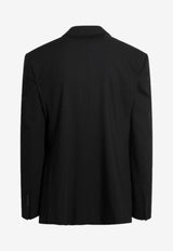 AMI PARIS Single-Breasted Wool Jacket  Black HBV763WV0194/S_AMI-001