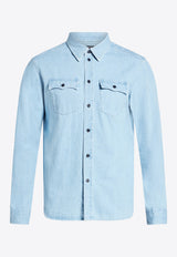 Tom Ford Long-Sleeved Denim Shirt HDS006-FMC136F24 HB001 Blue