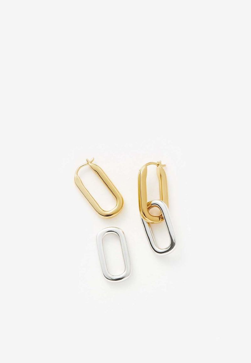 Missoma Jewellery Ovate Double Link Hoop Earrings Multicolor HE-GS-E13-NSMULTICOLOUR