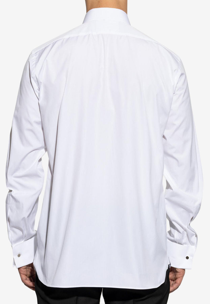 Tom Ford Pleated Plastron Formal Shirt White HECP01-CGS11 WAA