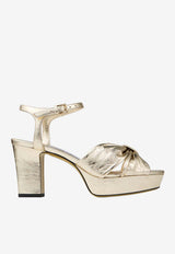 Jimmy Choo Heloise 80 Metallic Leather Platform Sandals Gold HELOISE 80 BYK LIGHT GOLD
