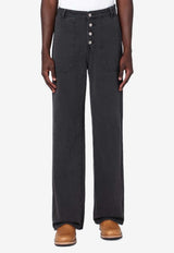 Basketcase Gallery Hench Wide-Leg Vintage Denim Pants Black HENCHFDE/Q_BASKG-VB